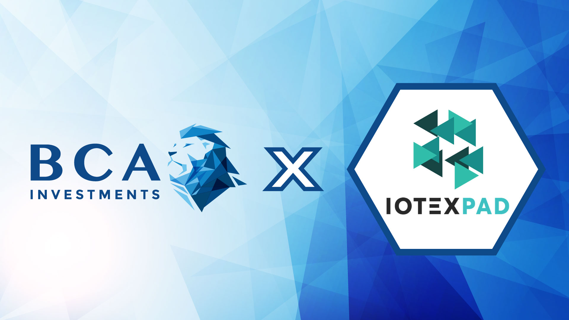 Partnership: IoTeXPad x BCA investments